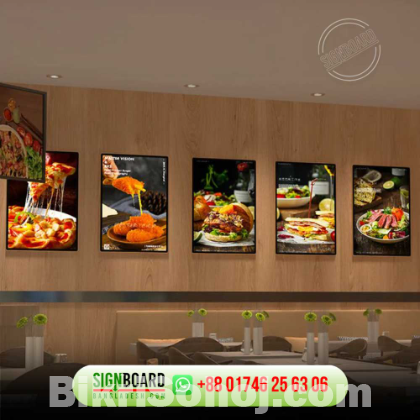 Custom restaurant menu board design service